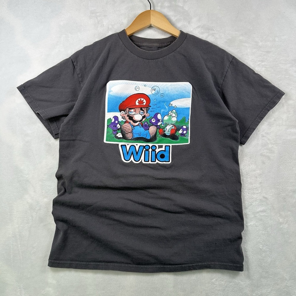 Nintendo Super Mario Kart Wiid Parody Funny Rap Tee T-shirt Mens Medium Black